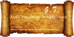 Györgyjakab Trajánusz névjegykártya